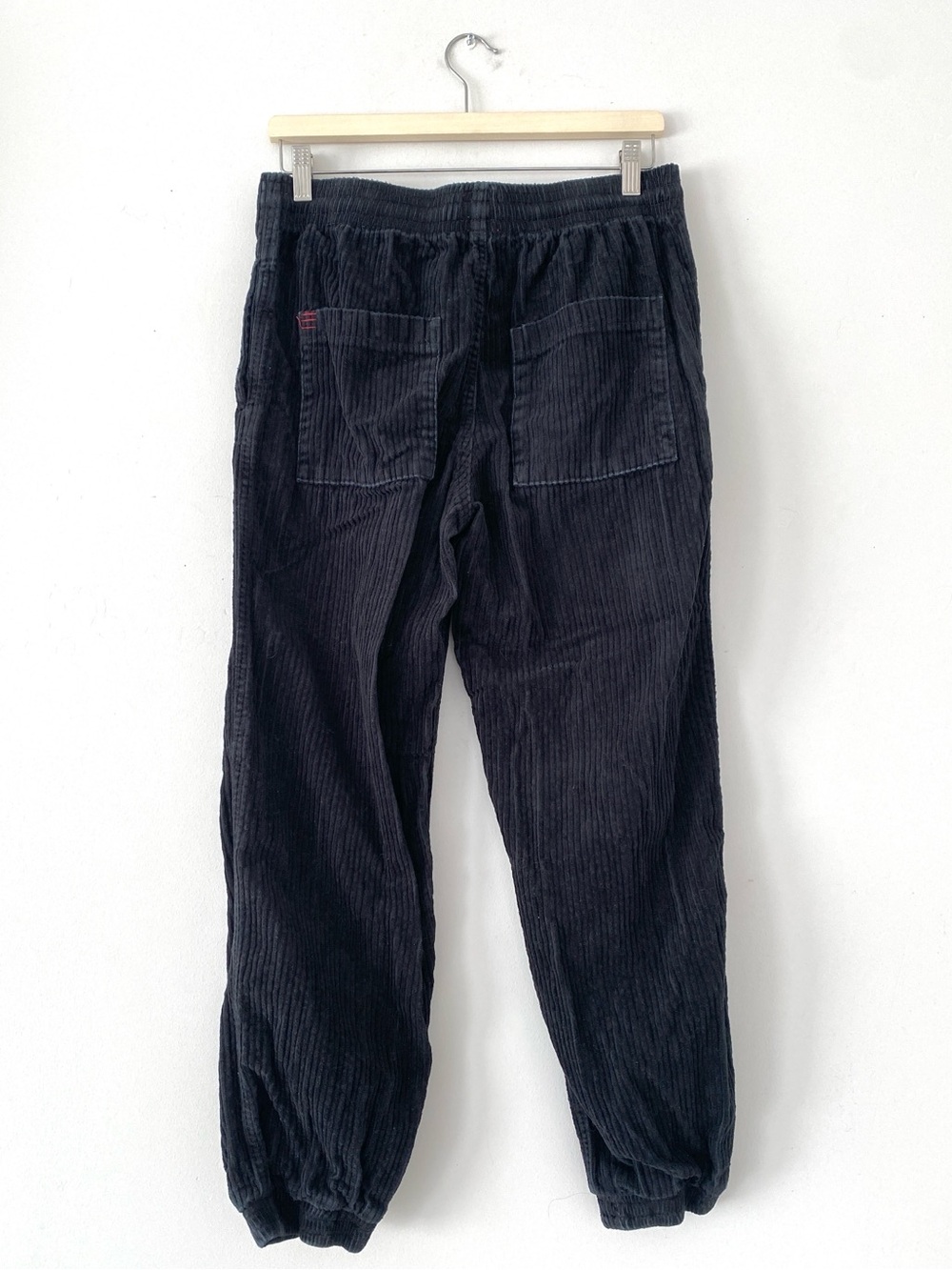 BDG Urban Outfitters Black Wide Corduroy Elastic-Waist Pants Sz S Minimal Chic - Picture 4 of 14